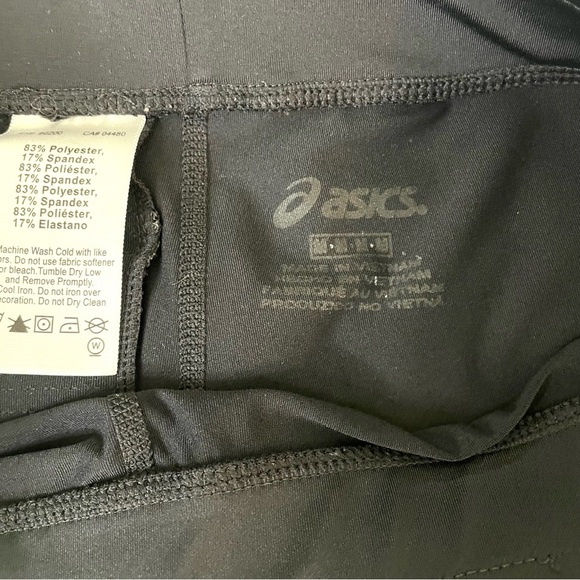 ASICS Capri Leggings Black Gray SZ Med - Picture 5 of 6